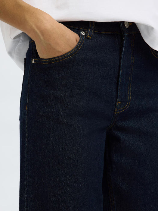 Selected Femme Kori Jeans in Dark Blue Denim
