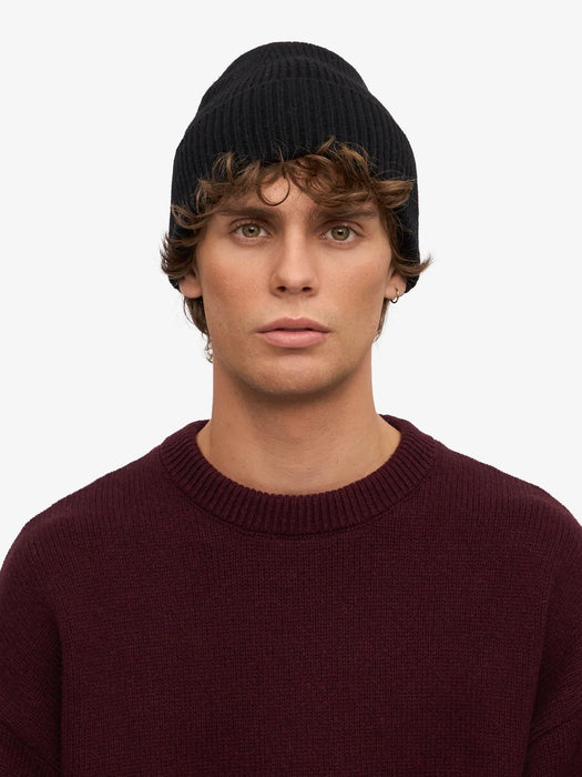 Colorful Standard Merino Beanie in Deep Black