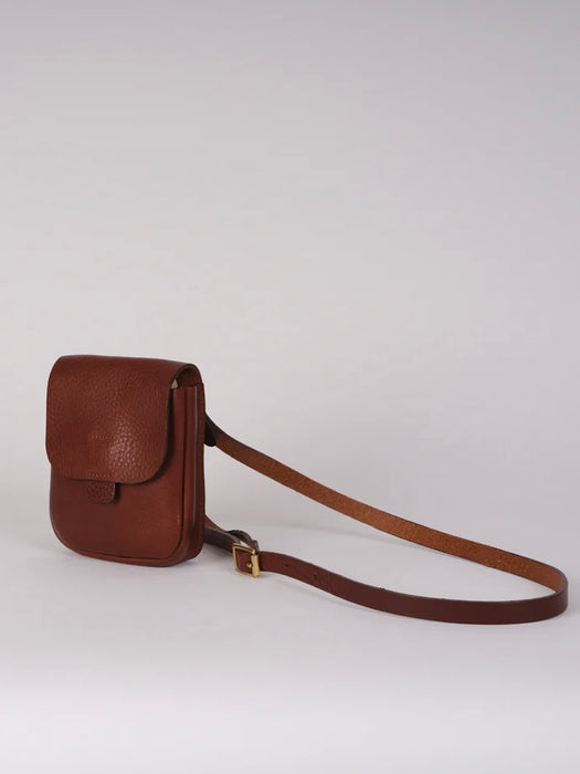 Kate Sheridan Half Orbed Tab Bag in Chestnut