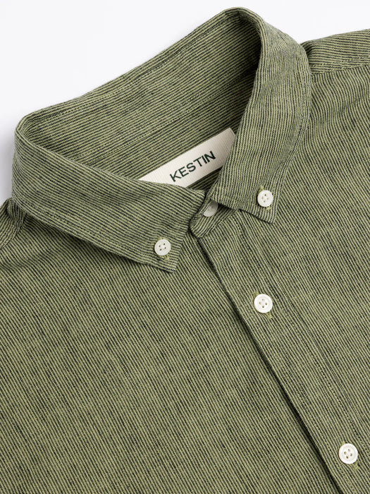 Kestin Raeburn Linen/Cotton Shirt in Lawn Green