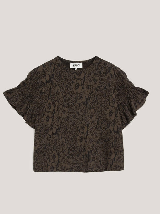 YMC Women Jane Top in Black/Brown