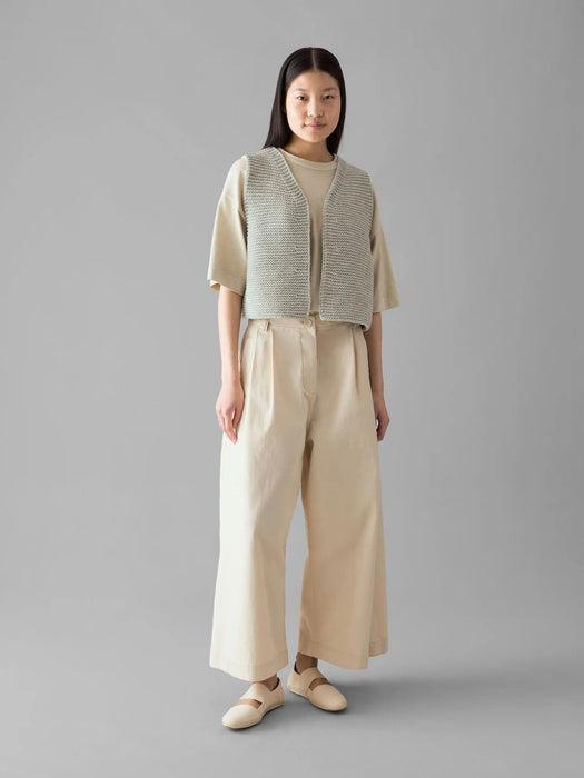 Toast Pleat Front Pant in Ecru Denim