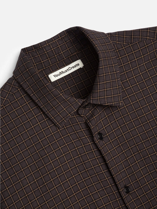 YMC Men Curtis Shirt in Grey Multi