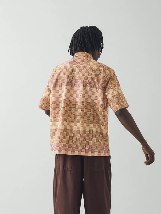 Toast Men Variegated Block Print Shirt in Mace