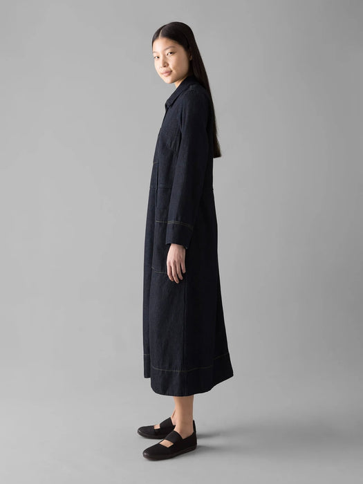 Toast Denim Dress in Indigo Cotton Hemp