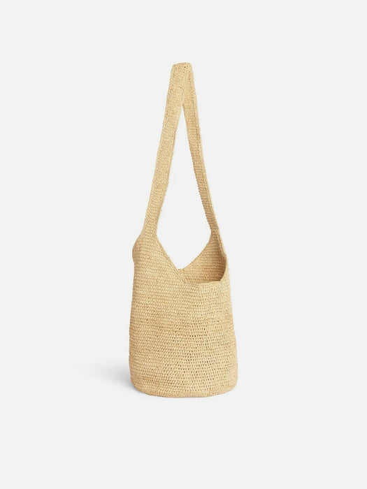 Somerville Rafia Crossbody Basket in Natural