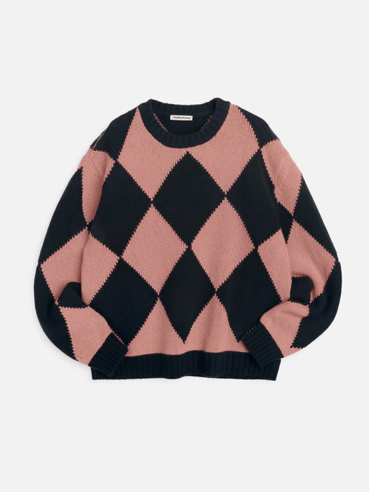 YMC Men Flint Crew Neck in Black/Pink