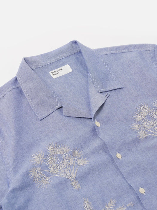 Universal Works Road Trip Shirt in Blue Oxford