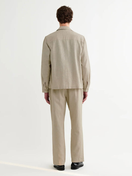 Wax Alfred Overshirt in Natural Cotton / Linen