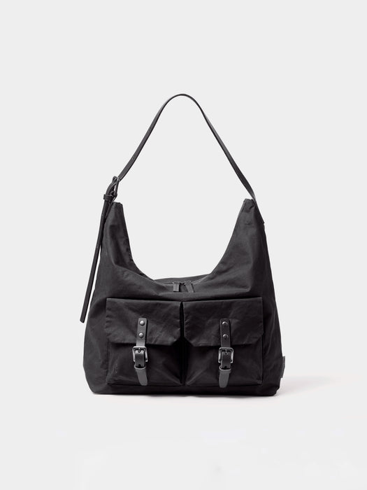 Ally Capellino Fonz Hobo Bag in Black Waxed Cotton