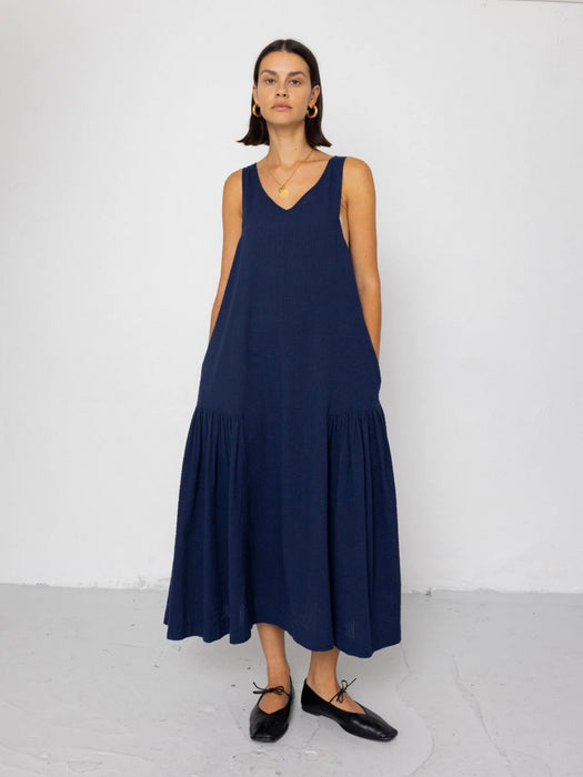 Folk Women Sarah Dress in Deep Navy