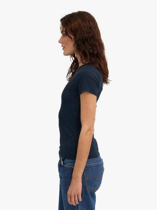 Colorful Standard Women's Rib T-Shirt in Navy Blue