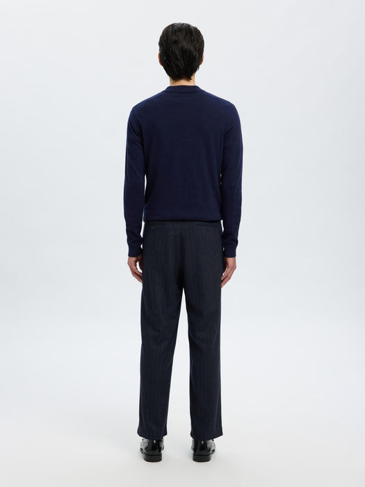 Selected Homme Anderson Wool Trousers  in Dark Navy