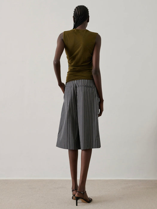 Soeur Henna Shorts in Black / Cardamom Stripe