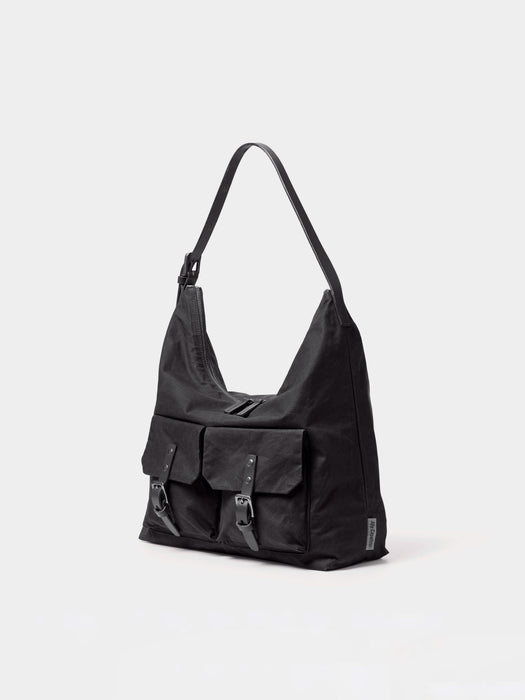 Ally Capellino Fonz Hobo Bag in Black Waxed Cotton