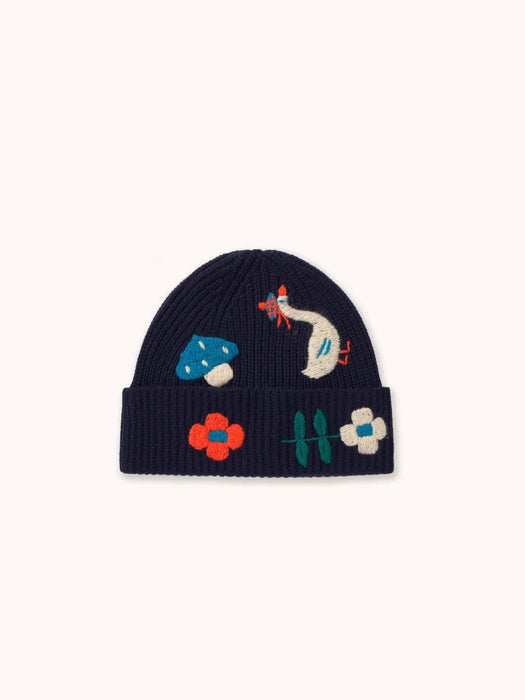 The Tiny Big Sister Fall Beanie in Navy