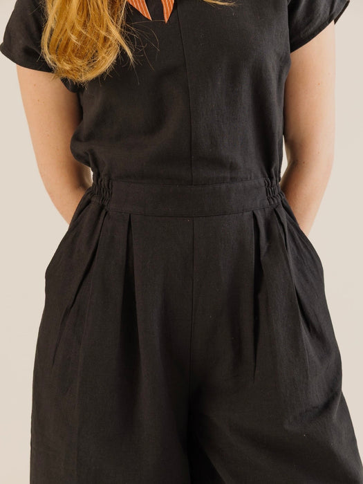 Sideline Daisy Jumpsuit in Black