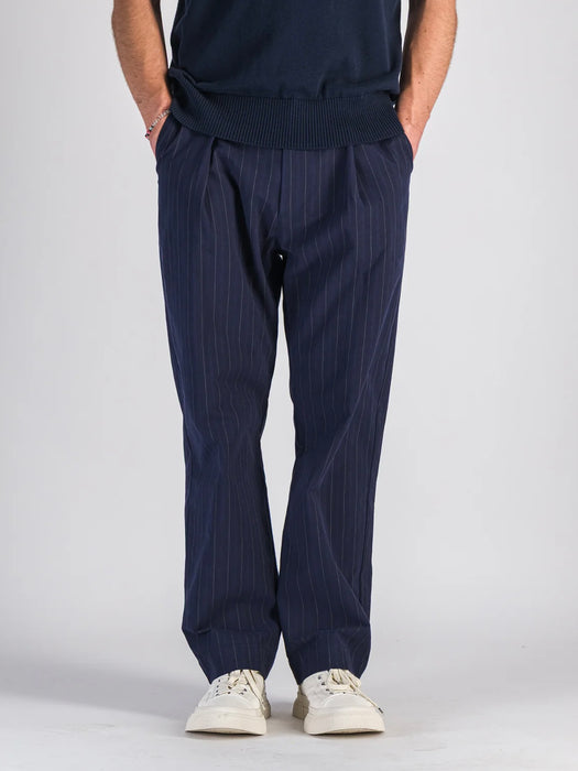 Parages Ropa Parages Donati Pants in Navy Stripes – Array Store London