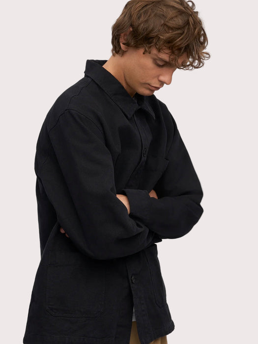 ジャケット・アウター FEDERICO CURRADI workwear jacket Colorful Standard Organic Workwear Jacket in Deep Black