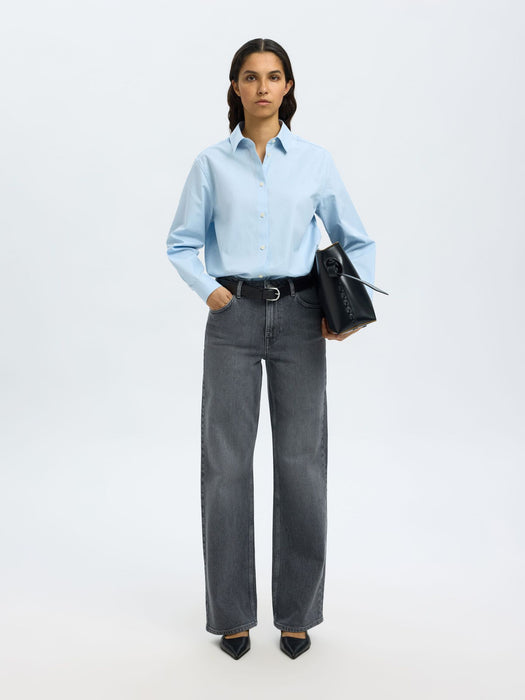 Selected Femme Kori Jeans in Medium Grey