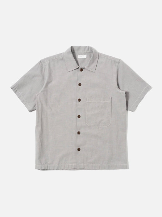 Universal Works Fatigue SS Shirt in Grey Izumi