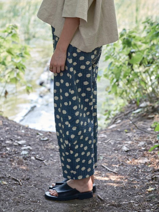 Kate Sheridan Buoy Trousers in Blue Spot