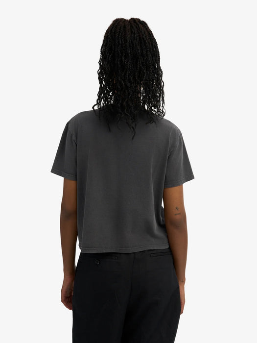 Colorful Standard Women's Boxy Crop T-Shirt in Faded Black