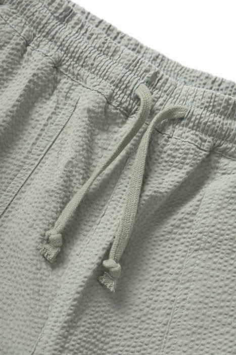 Service Works Chef Shorts in Sage Seersucker