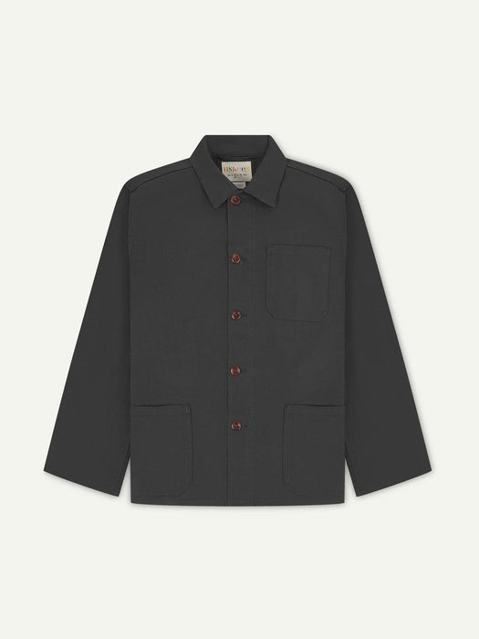 Uskees Buttoned Overshirt in Charcoal