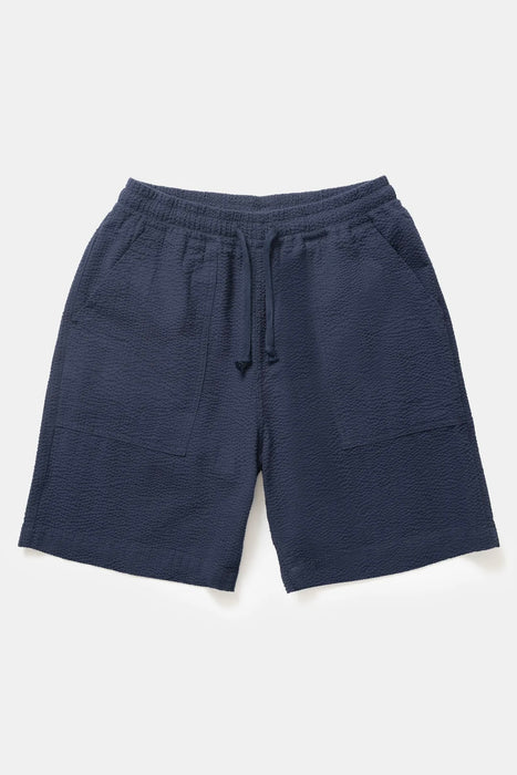 Service Works Chef Shorts in Dark Navy Seersucker