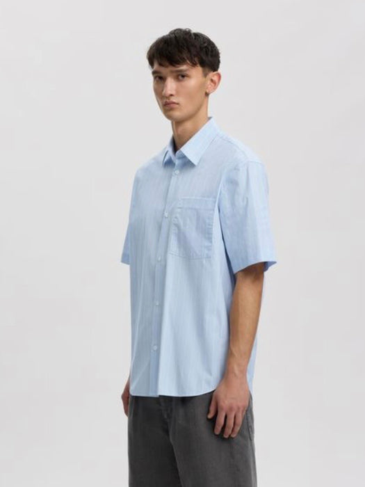 Annarr Aslund Shirt in Cashmere Blue Stripes