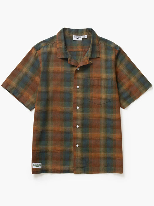 Service Works Resort Shirt in Brown Plaid