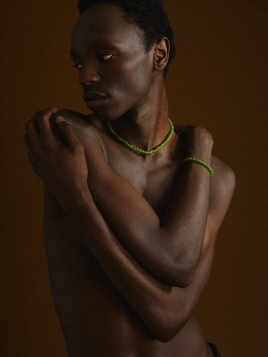 Earth Age Ghanaian Bracelet  in Green Comet