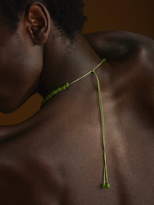Earth Age Ghanaian Necklace in Green Comet