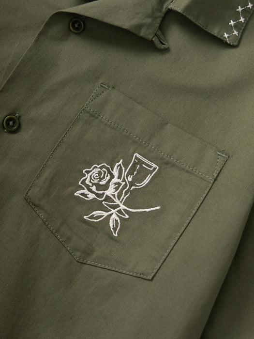 Service Works Border Shirt in Olive