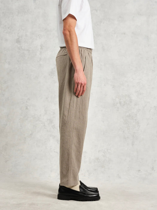 Wax Tyne Trouser in Natural Chalk Stripe