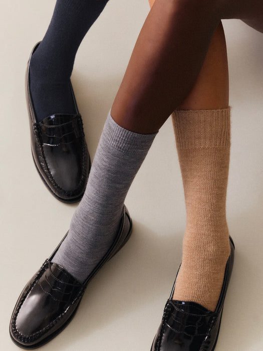 Pairs Merino Socks in Inky Blue