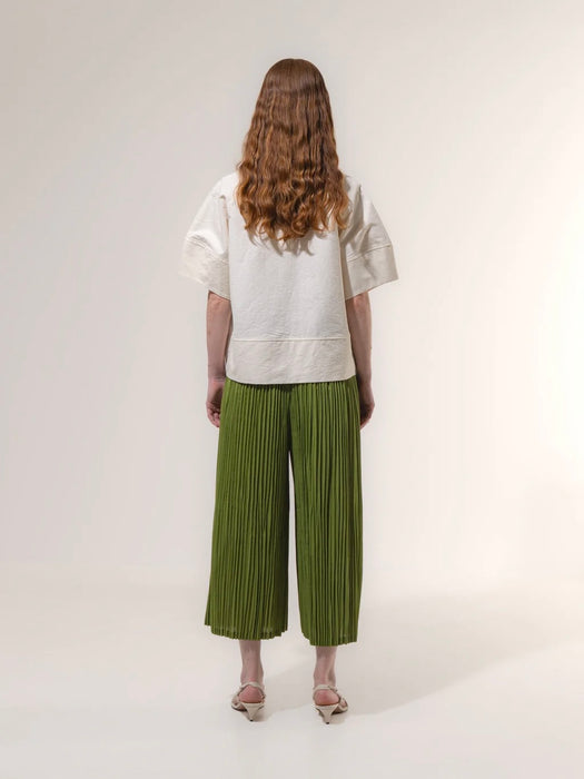 Emin & Paul Curve Sleeve Blouse in Cream