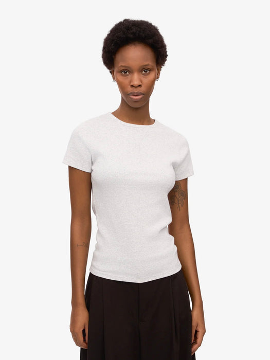 Colorful Standard Women's Rib T-Shirt in Snow Melange