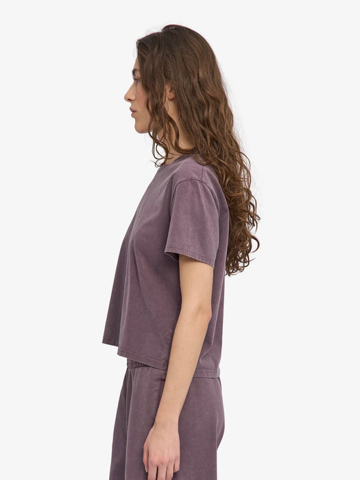 Colorful Standard Women's Boxy Crop T-Shirt in Faded Grape