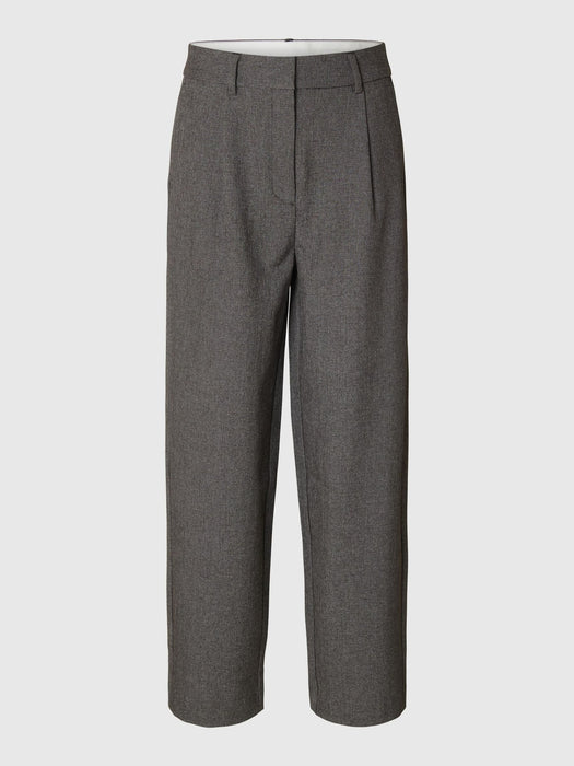 Selected Femme Alma Barrel Pant in black Structure