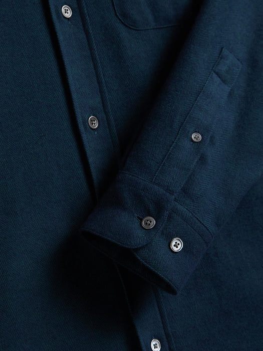 Portuguese Flannel Shirt in Espiga Green