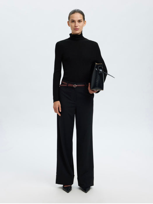 Selected Femme Ingrid Roll Neck in Black