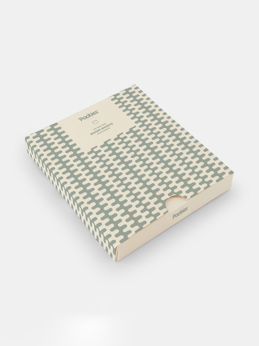 Pockies Boxer Shorts in Green Wavy