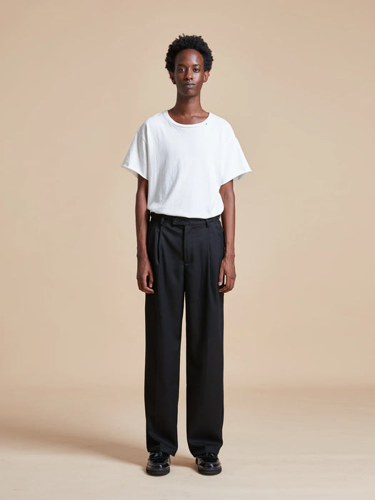 Found Pleated Trousers in Black