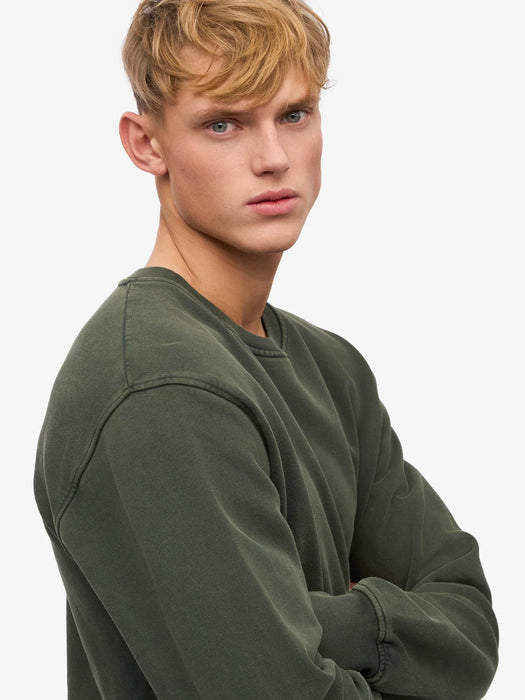 Colorful Standard Classic Crew Sweat in Midnight Forest