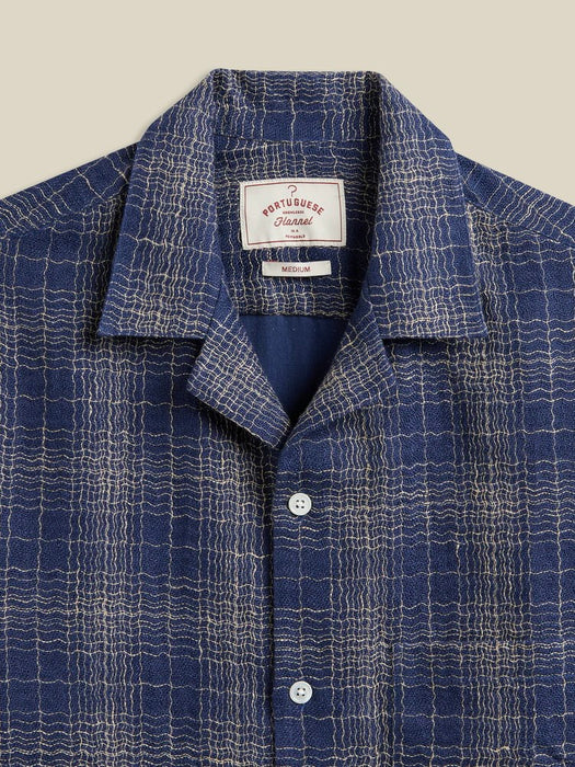 Portuguese Flannel Dorne Shirt in Blue