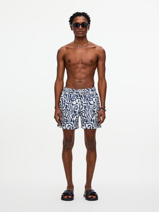 OAS Swim Shorts in Marbling Blue