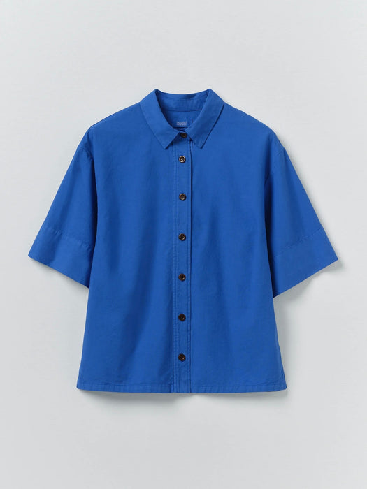 Toast Poplin Shirt in Enamel Blue
