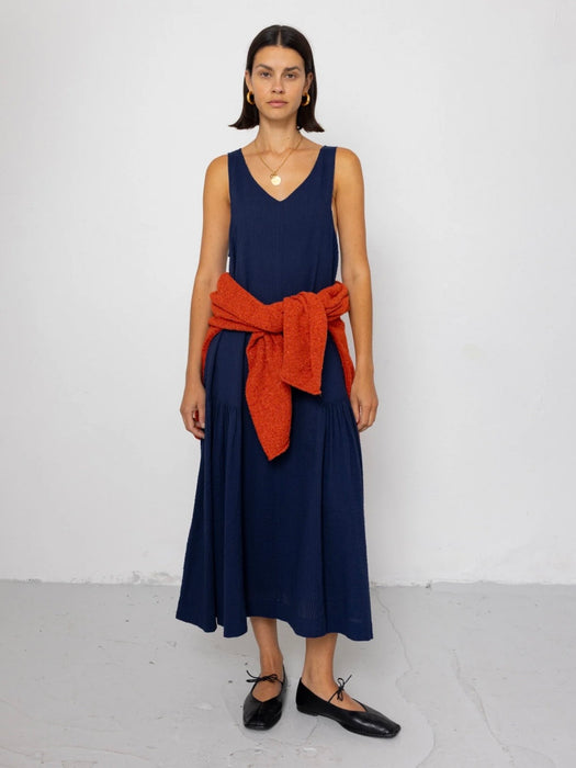 Folk Women Sarah Dress in Deep Navy